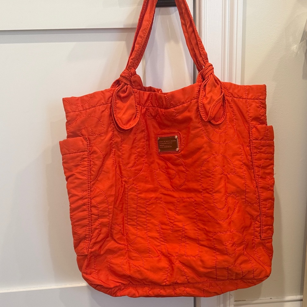 Marc Jacobs Vibrant Orange Quilted Tote